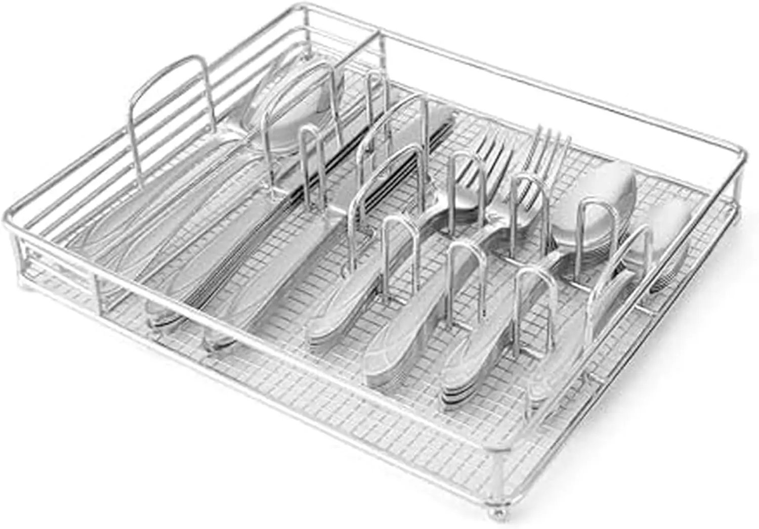 

Набор столовых приборов из нержавеющей стали на 42 предмета для 8 персон с сервировочными принадлежностями и подставкой, для повседневного использования