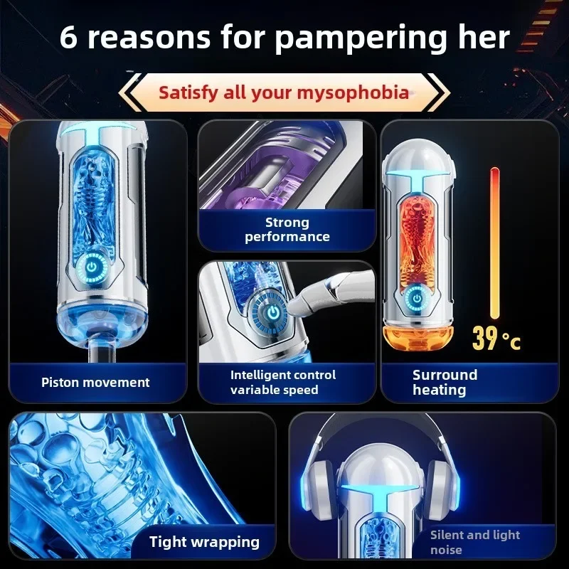 Men's Masturbator with Multiple Modes Strong Vibration Frequency Ultra-deep Throat Sucking Aircraft Cup Electric Sex Toys