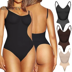 Missmoly Frauen rücken freie Bodys Shape wear Tanga nahtlose Bauch kontrolle Butt Lifter Body Shaper Korsett abnehmen Leibchen Tops