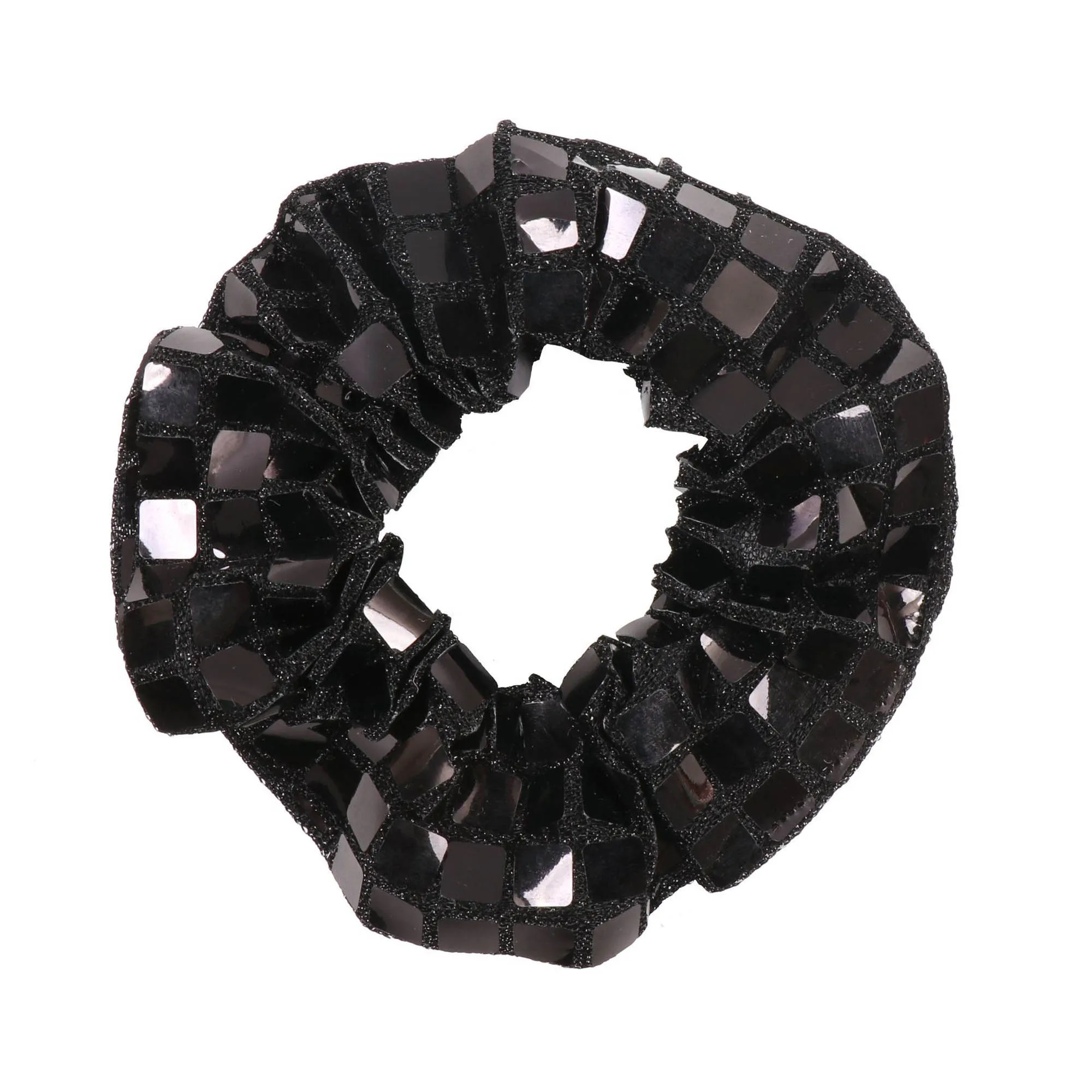 5 Stück/20 Stück Spiegel Disco Pailletten Haargummis Metallic Silber Scrunchies CHEERLEADERS Mädchen Pferdeschwanzhalter Haarschmuck – Detail 13