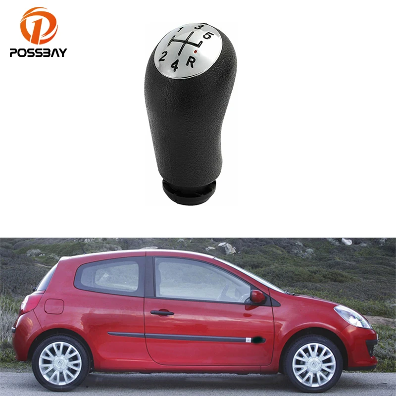 Perilla de palanca de cambios de coche de 5 velocidades, palanca de cambios de transmisión Manual para Renault Clio III 2005 2006 2007 2008 2009, accesorios de Interior de coche