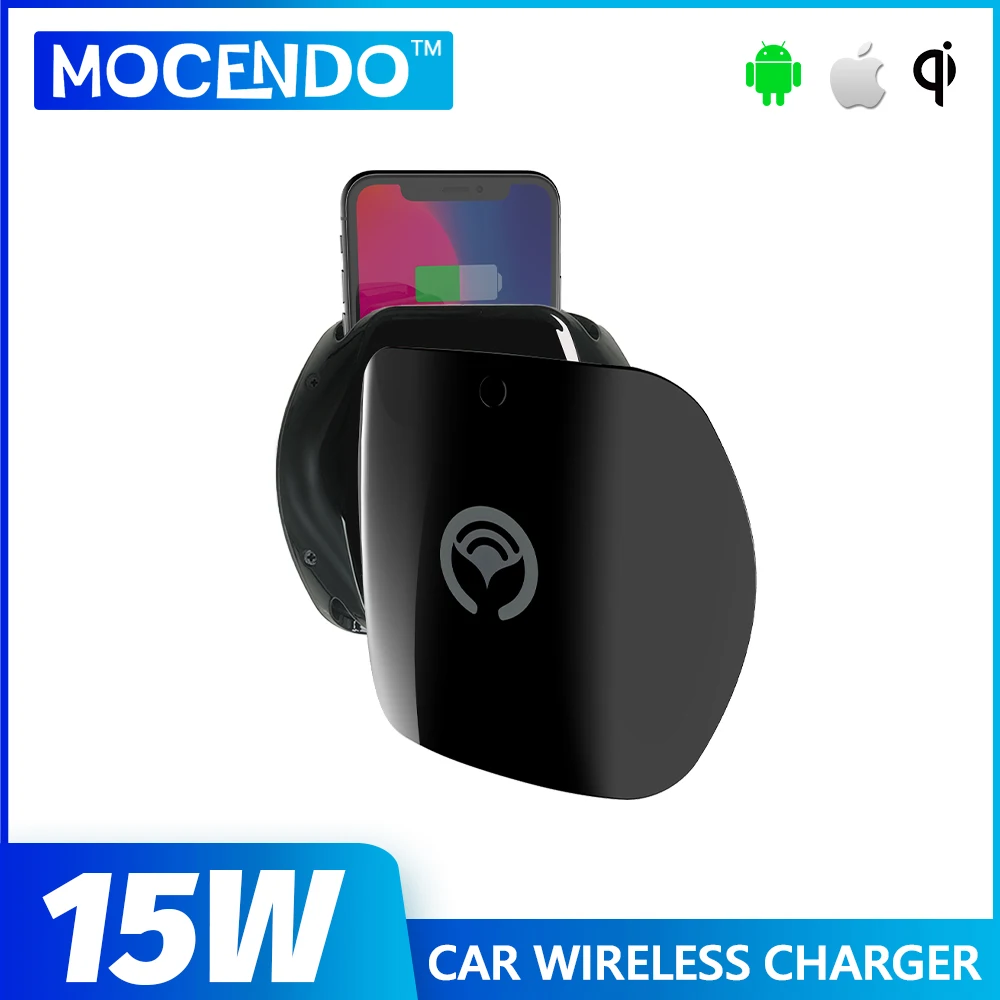 For iPhone 16 14 13 X Wireless Car Charger Silicone Anti-skid Pad Cradle Dock Fast Car Wireless Charging Stand Car Modification