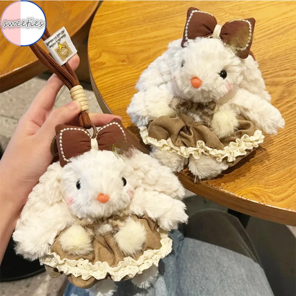 لطيف لوب الأذن أرنب أفخم دمية المفاتيح فتاة حقيبة أرنب ألعاب من نسيج مخملي قلادة #2