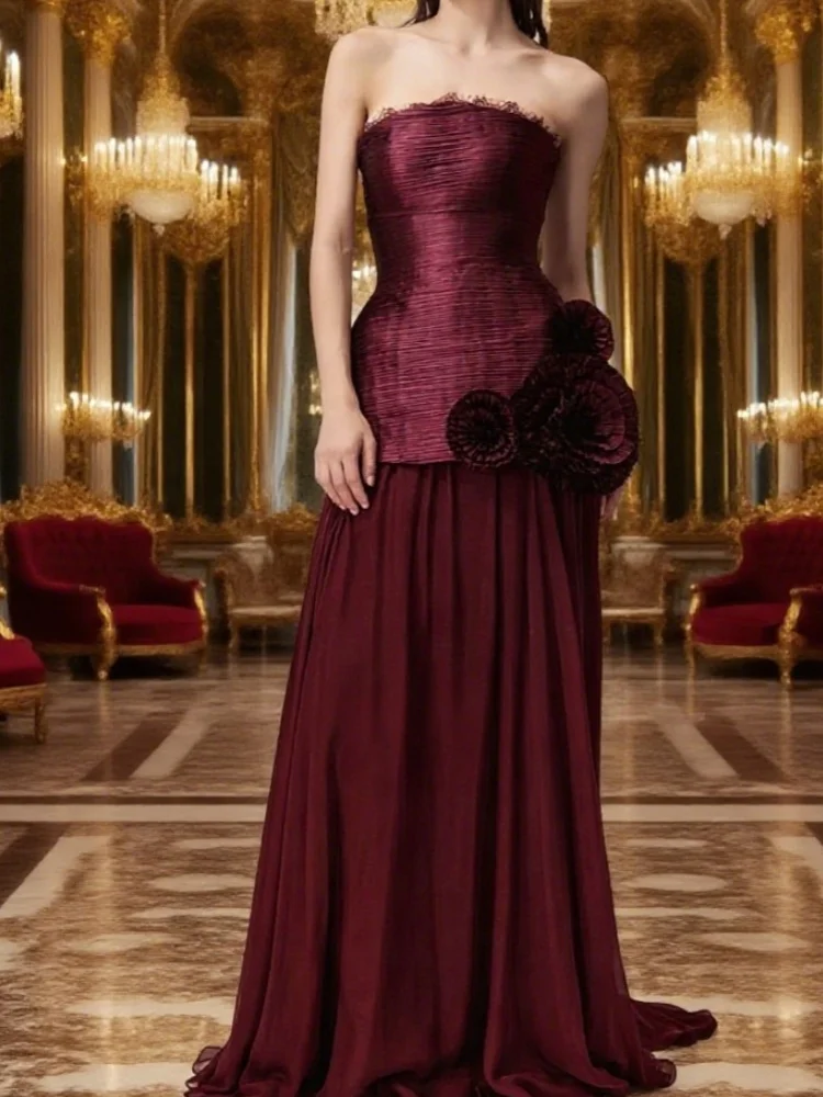 مزاجه حمالة الشيفون بلا أكمام فساتين حفلة موسيقية أنيقة الطابق طول فساتين المشاهير فيستدو مخصصة