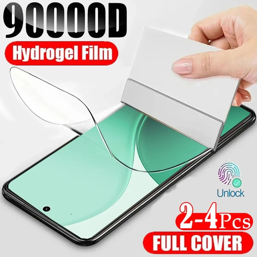 

2-4pcs Full Cover HD Silicone Hydrogel Film for OPPO Reno 14 14F 13 13F 12 12F 4G 11F 8 7 6 5 Lite Screen Protector not glass