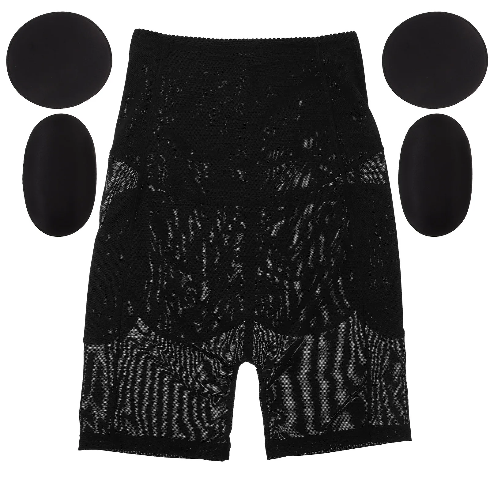 1 conjunto de calcinha reutilizável com almofadas de inserção de quadril, intensificador de bunda, levantamento de quadril, algodão macio e respirável, almofada de levantamento de bunda