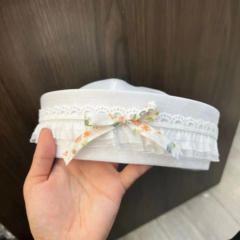 قبعات بحار Y2k لطيفة Harajuku القوس الدانتيل البحرية قبعة JK الحلو القبعات النساء