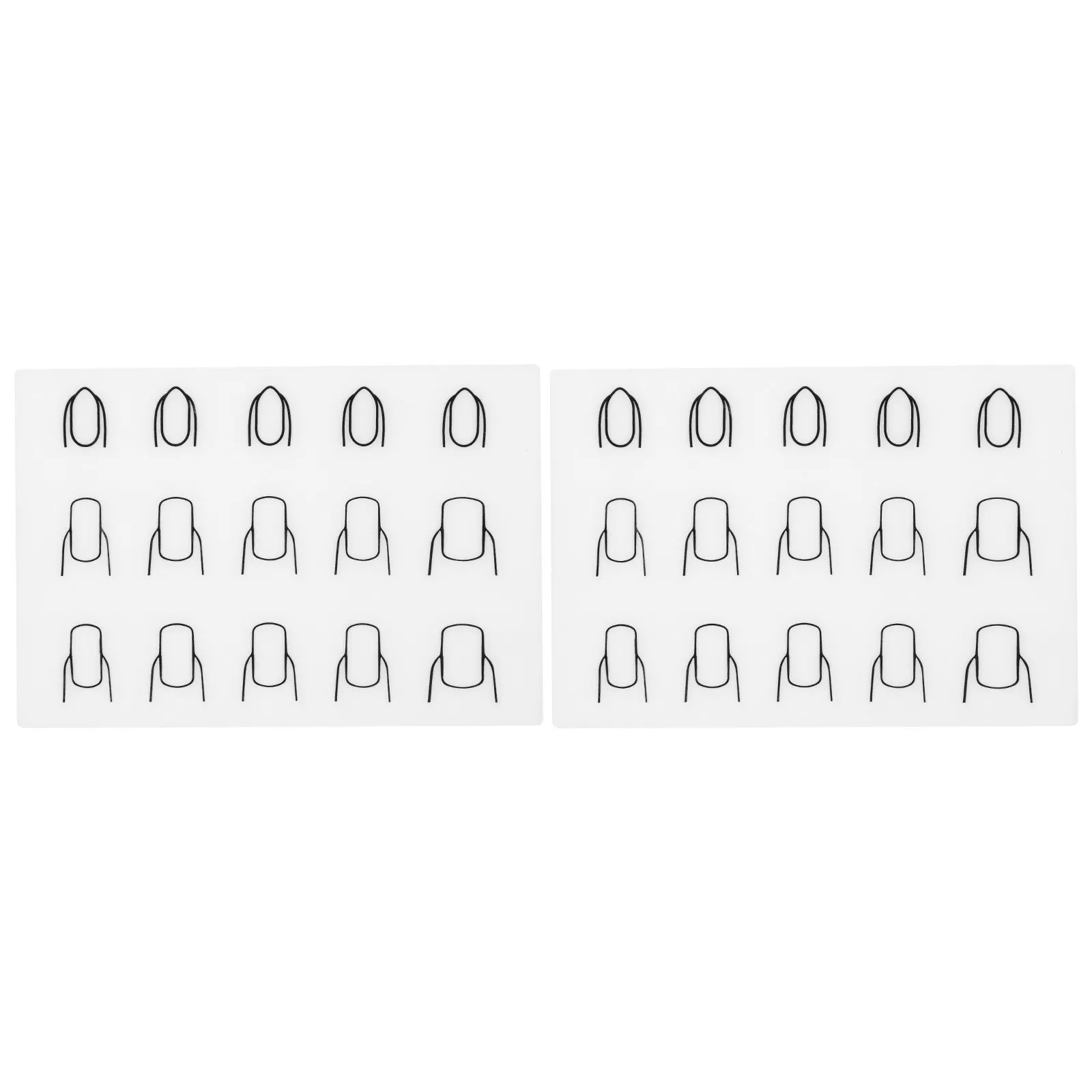 

2Pcs Silicone Nail Art Mats Manicure Practice Pad Waterproof Reusable Nail Color Mixing Mat Professional Salon Use