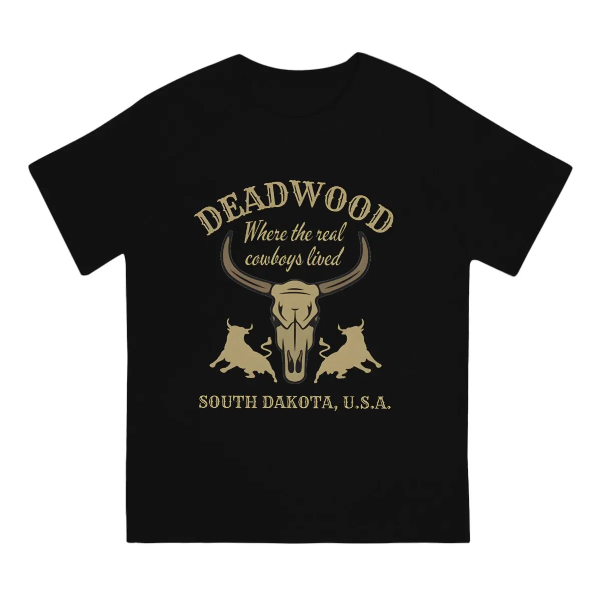 South Dakota, U.S.A Unique TShirt D-Deadwood TV Casual T Shirt Hot Sale T-shirt For Adult