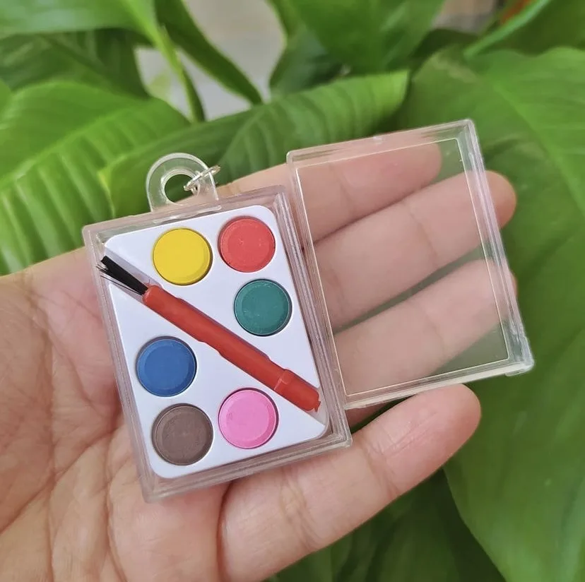 Creatieve Pigment Poederachtige Cake Dangle Oorbellen voor Vrouwen Meisjes Leuke Mode Partij Sieraden Grappige Kleurrijke Club Ongebruikelijke Oorbellen