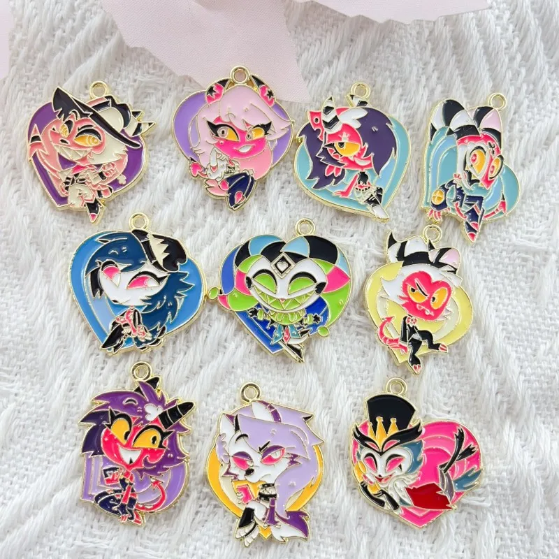 

10 шт., эмалированные Мультяшные шармы для изготовления ювелирных изделий