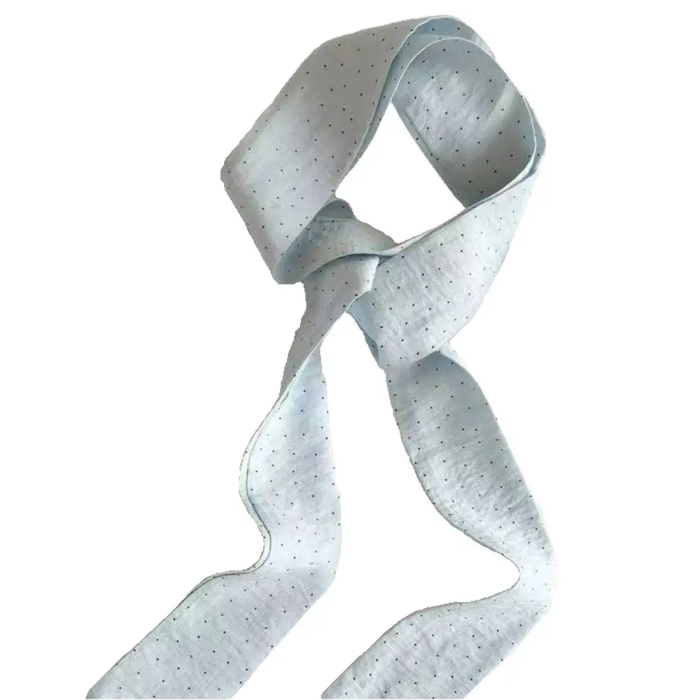 

Французский длинный шелковый шарф в горошек, винтажный шарф с лентой, роскошный брендовый дизайнерский многоцелевой тонкий шарф, украшение на шею