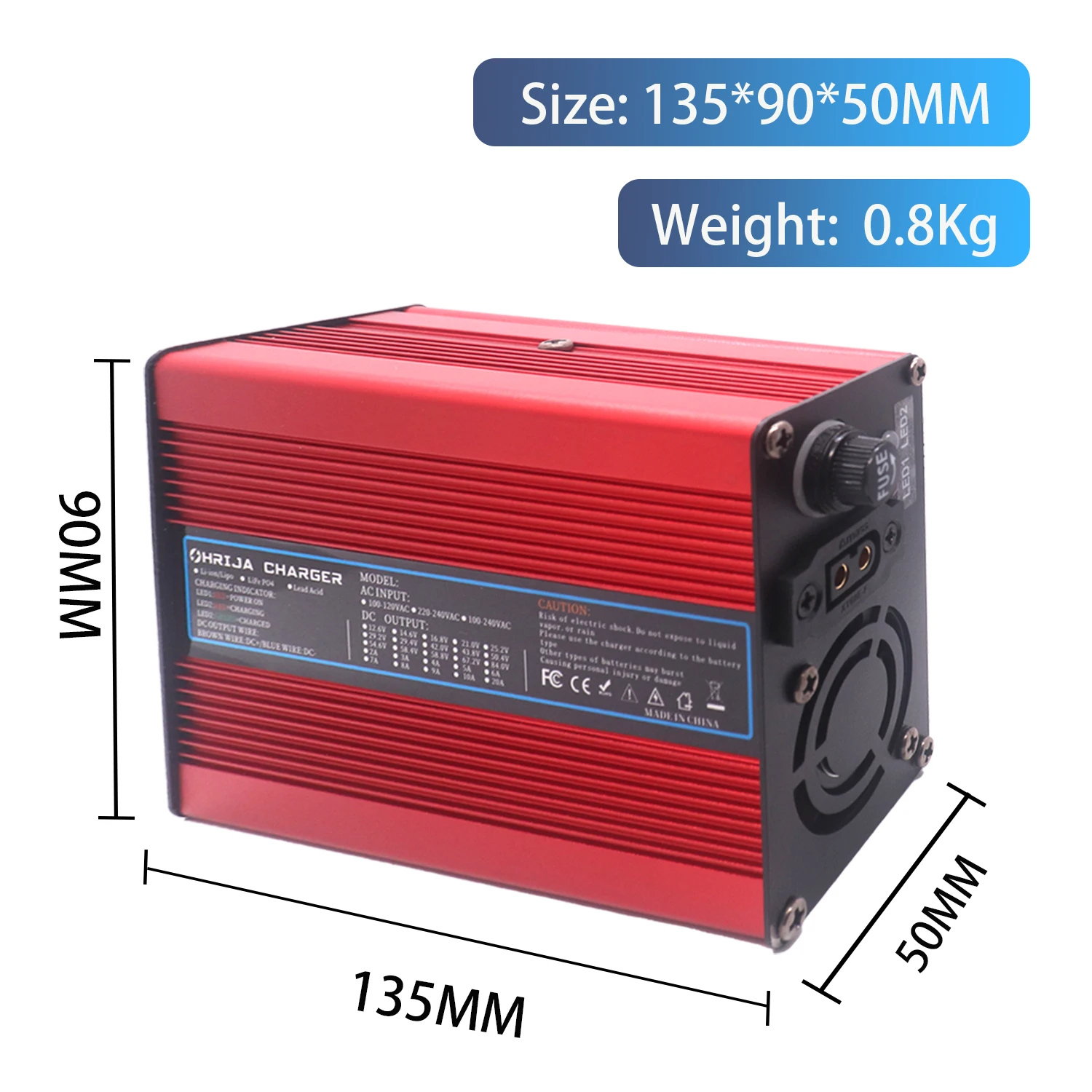 24V 10A Convertible Connector Lead Acid Battery Charger For 2 strings 27.6V Smart Charging  High-Capacity Batteries Fan cooling