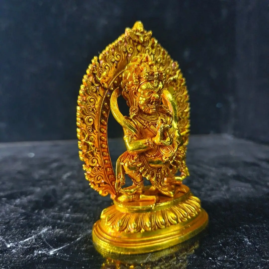 Two‑Armed Mahakala Wrathful Deity Ornament Decoration Tea Pet Figurines Desk Decor Accessories