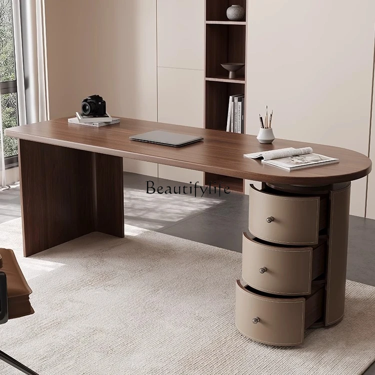 

Minimalist Chinese antique study Italian modern writing desk high-end solid wood desk