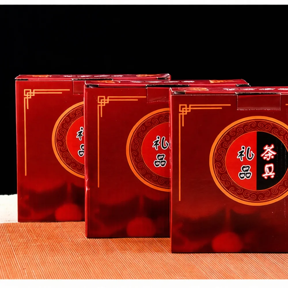 Elegant Ceramic Tea Set Kung Fu Pot Cup Gift Box Exquisite Traditional Craft Office Meeting Welfare Souvenir Set