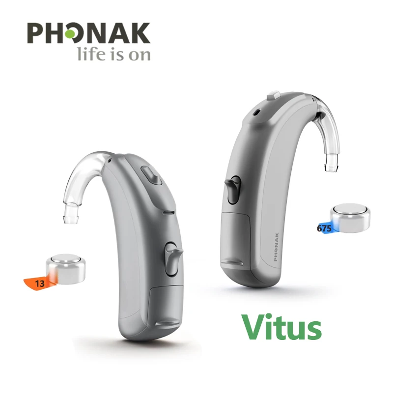 Phonak Hearing Aids Vitus BTE-UP BTE-P Computer Programmable  for Hearing Loss Waterproof  Dustproof 6 channels