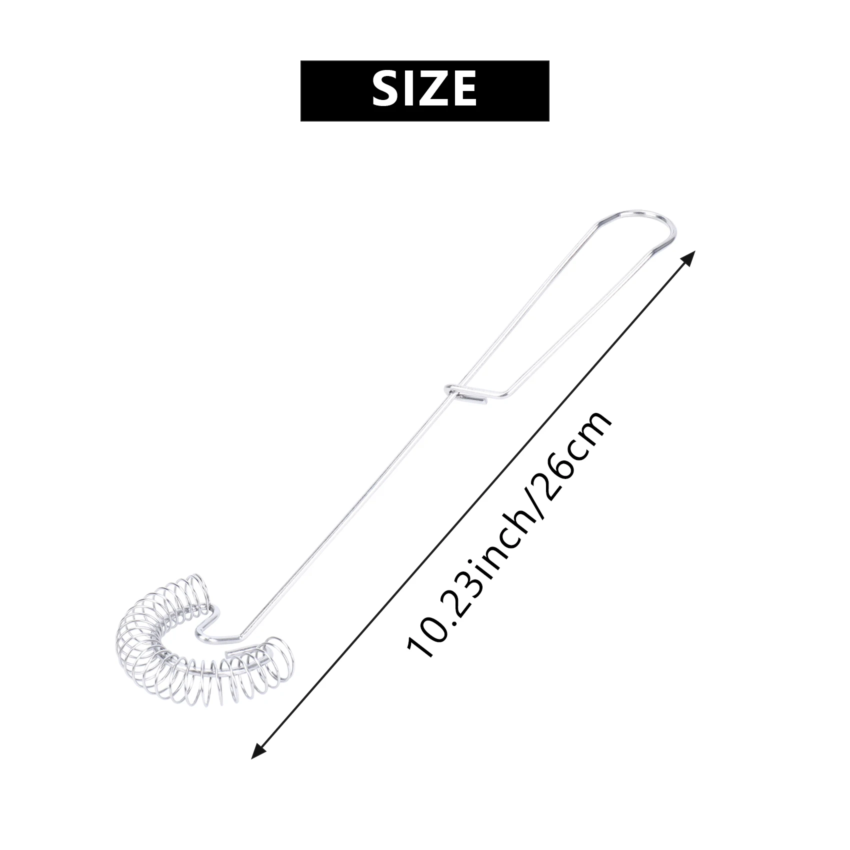 A48I 2 Pieces Whisk Egg Small Whisk Whipper Stainless Steel Egg Whisk Flat Spring Coil Whisk Egg Frother, Milk and Egg Beater