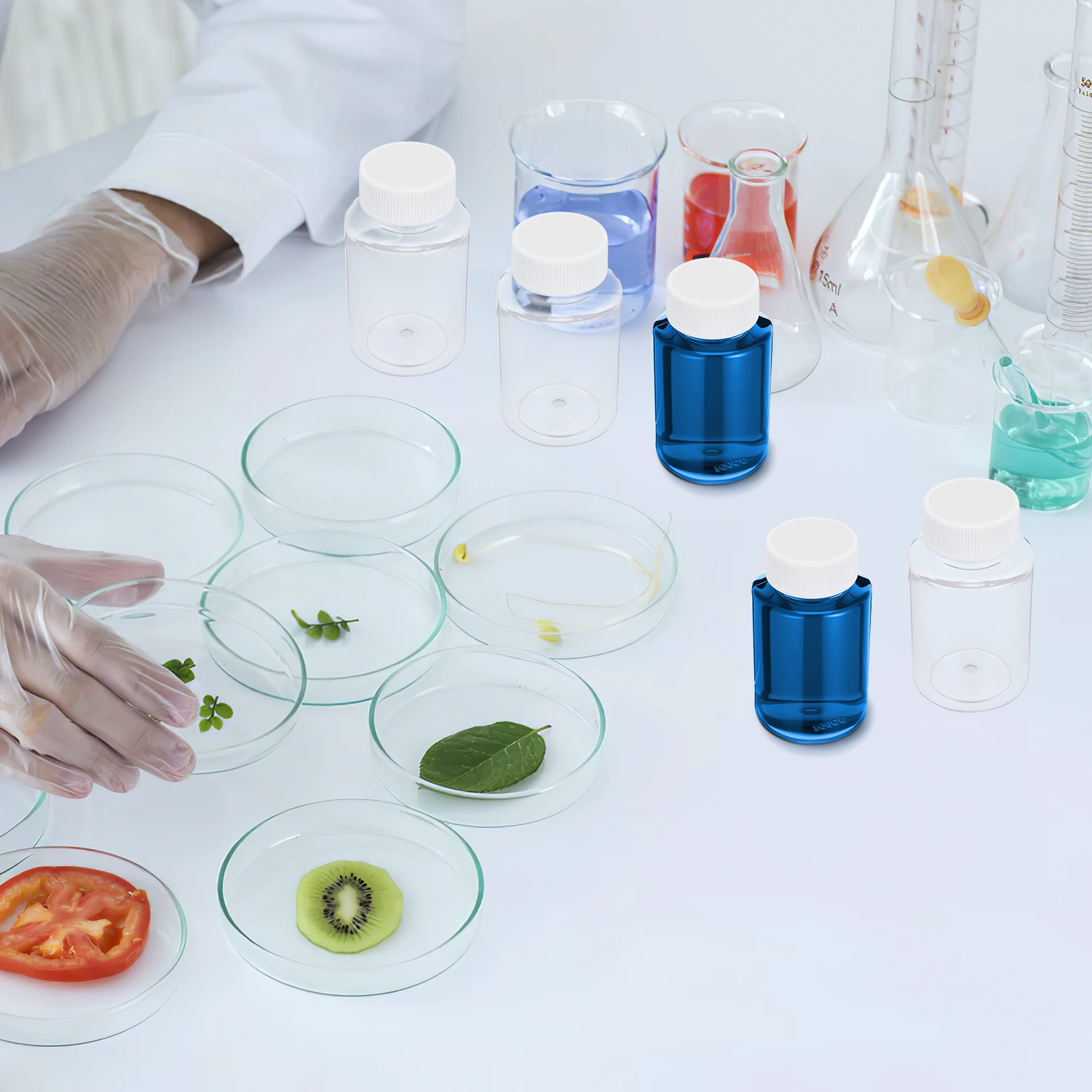 

6pcs Oil Sample Bottles 100Ml Transparent Sample Vials For Oil Analysis Corrosion-Resistant Sampling Vials With Caps Laboratory