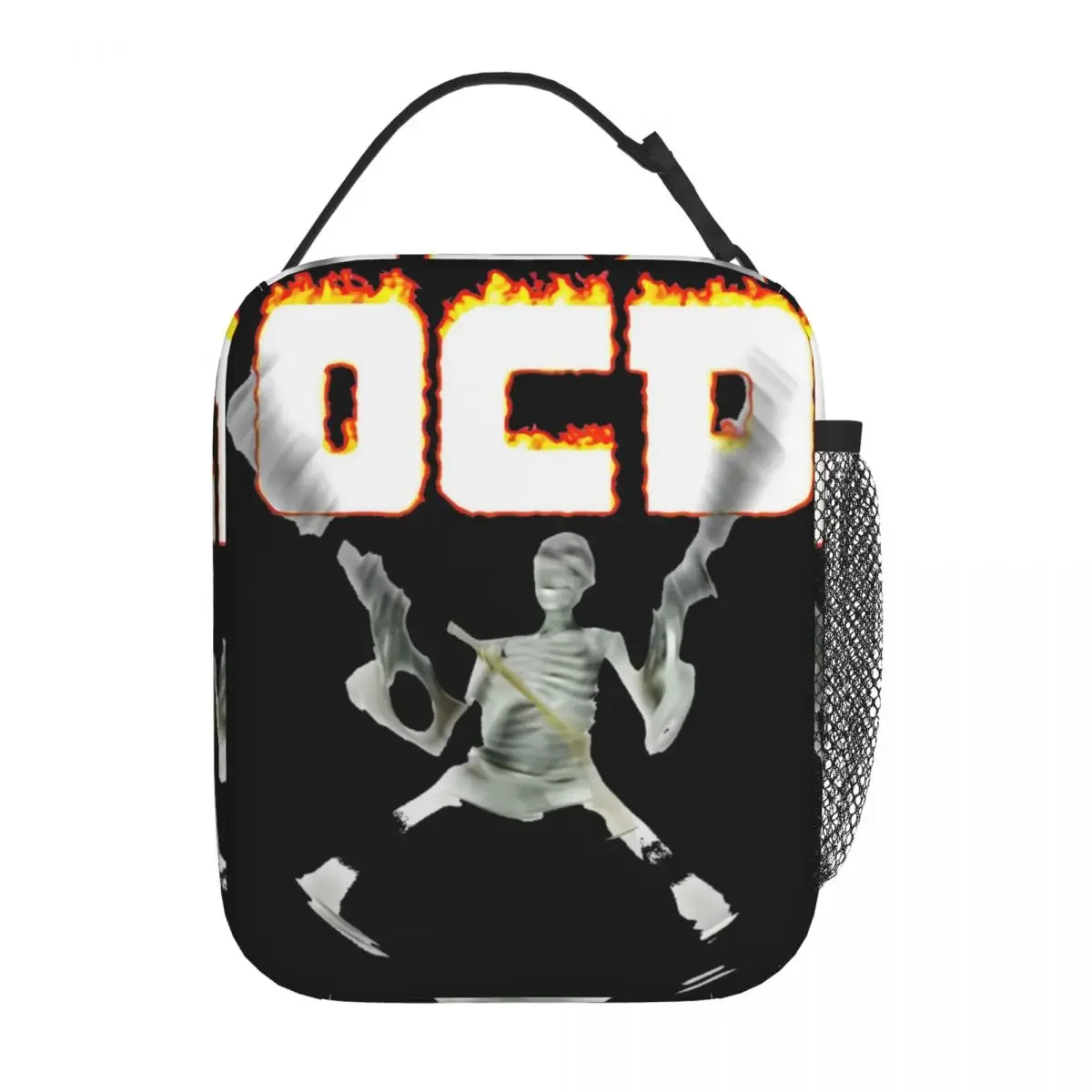 Humor OCD Skeleton Meme Insulated Lunch Bags Food Container Portable Cooler Thermal Lunch Boxes For Picnic