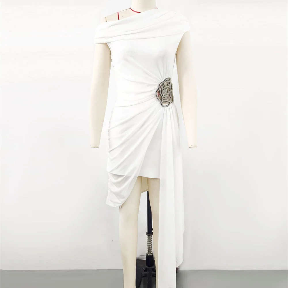 Robe moulante pour femmes, vêtements d'été, bijoux en diamant, Corset ajouré, jupe plissée de fête, nouvelle collection Y2K, 2026