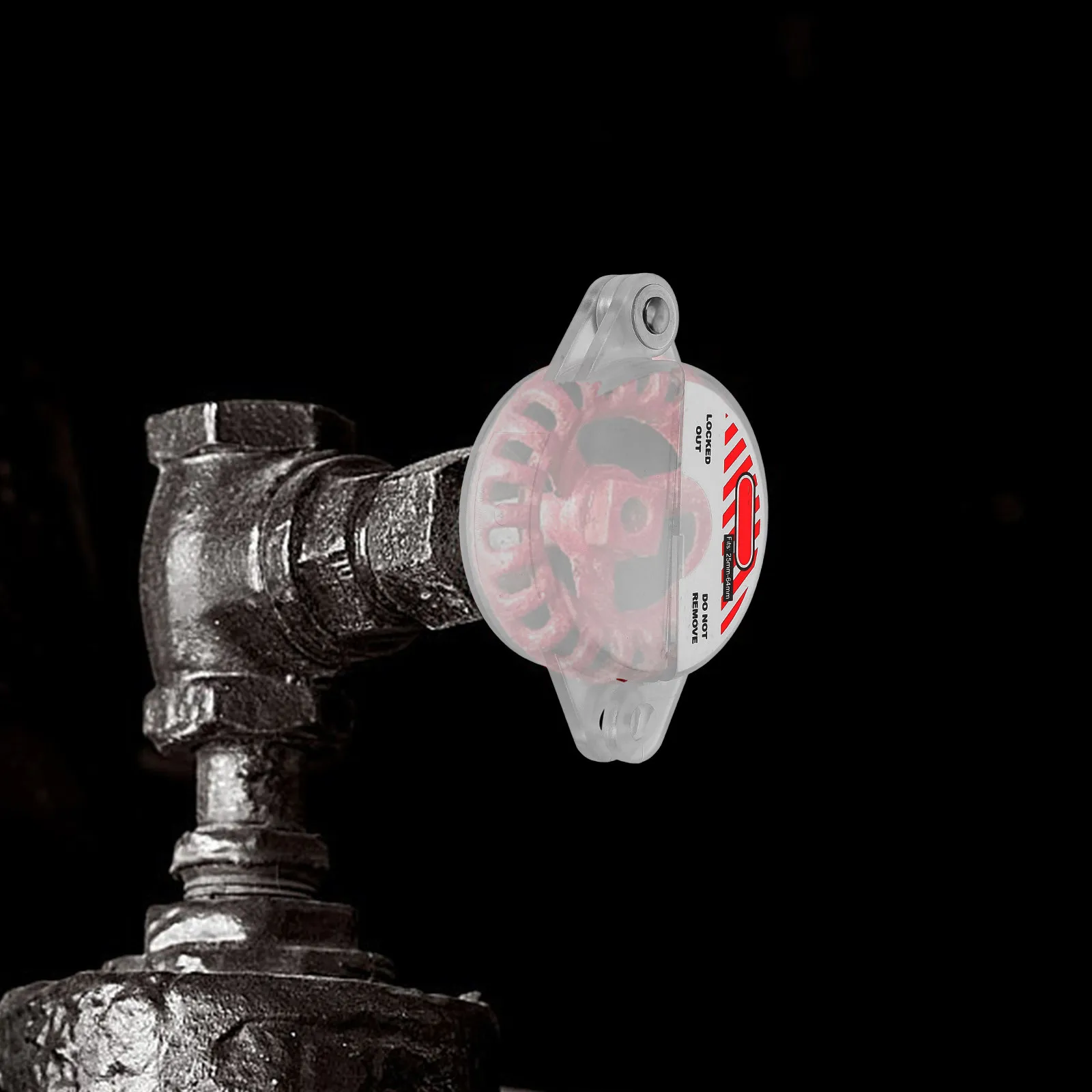 Transparent Valve Lockout Device for Gate Valves Water Spigots Gas Propane Tanks Outdoor Faucets Corrosion Wear High Temp