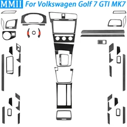 For Volkswagen Golf 7 GTI MK7 2013-2019 Carbon Fiber Gear Shift Air Outlet Window Lift Dashboard Suit Trim Car Interior Sticker