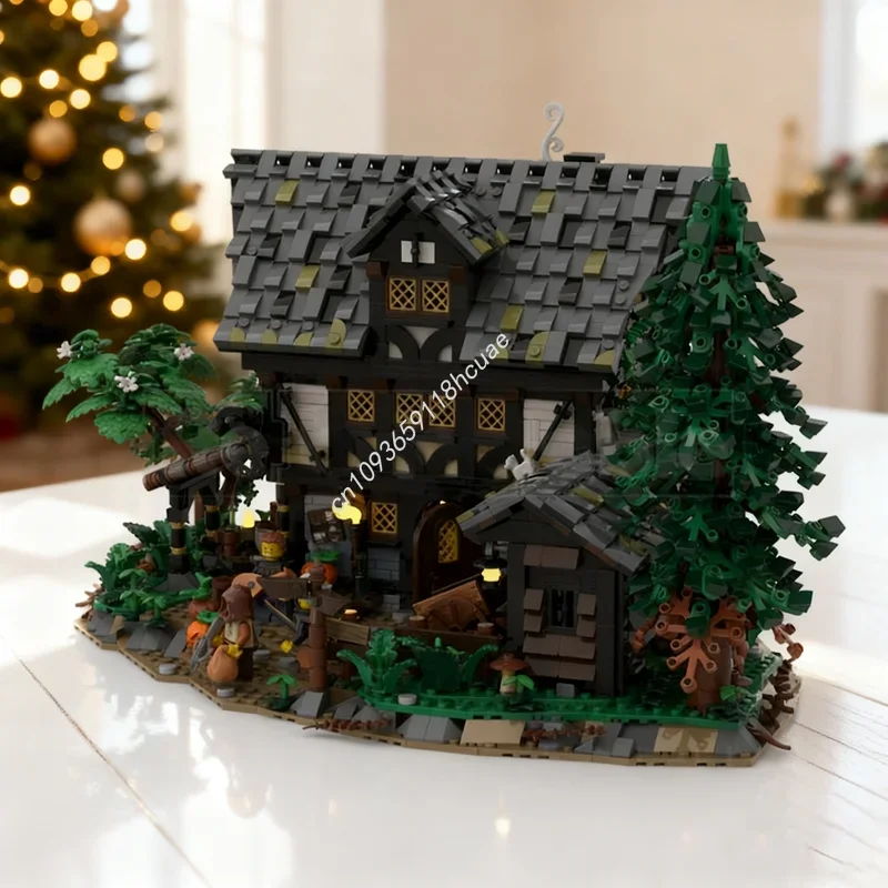 

3973 шт. MOC The Ragged Crow Inn Castleed Модель Строительные блоки Архитектурная игрушка Сборка Рождественские подарки Идея Образовательный кирпич
