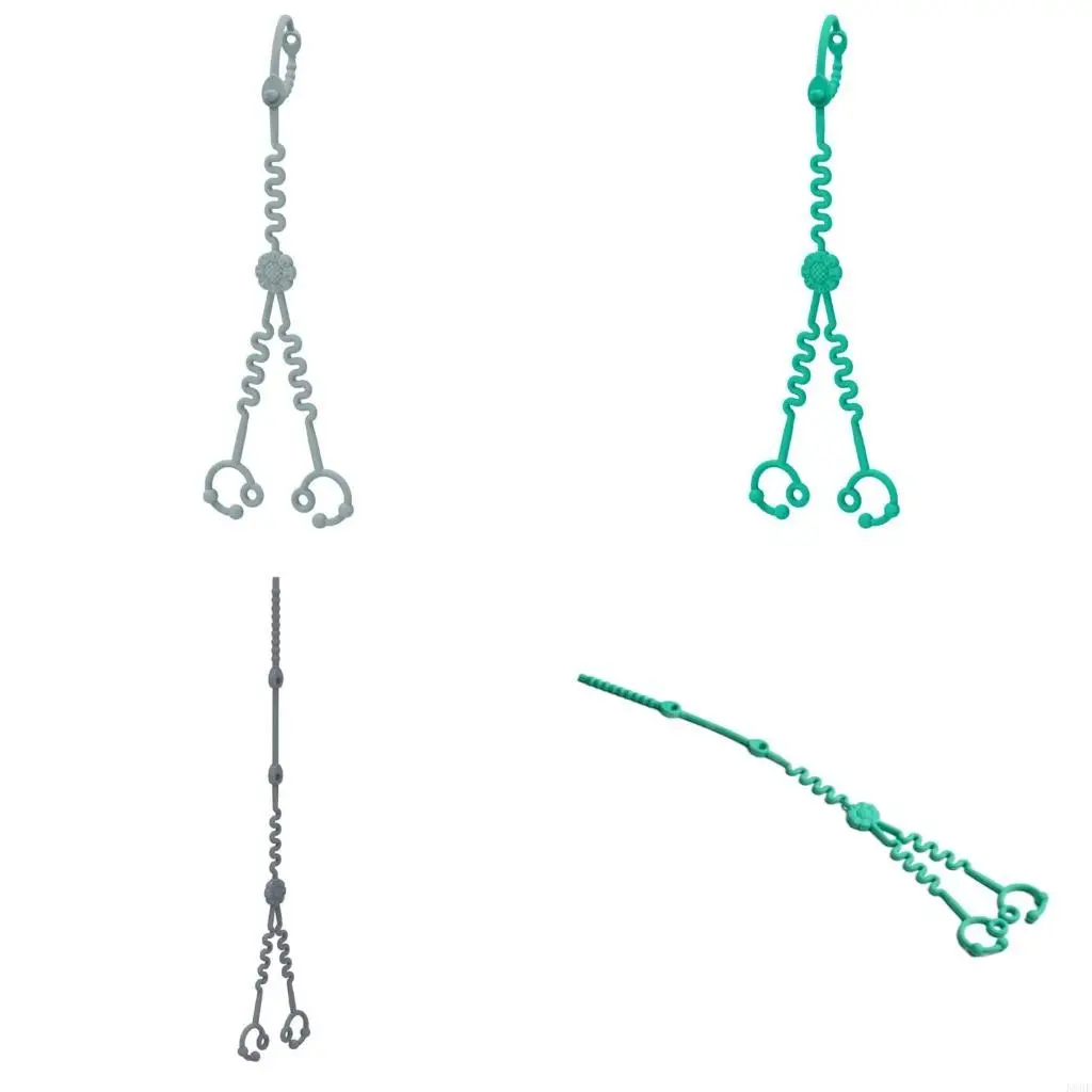 

K8GF двойной зажим с подсолнухом, детская бутылочка и держатель для игрушек, легко носить с собой, силиконовый прорезыватель для