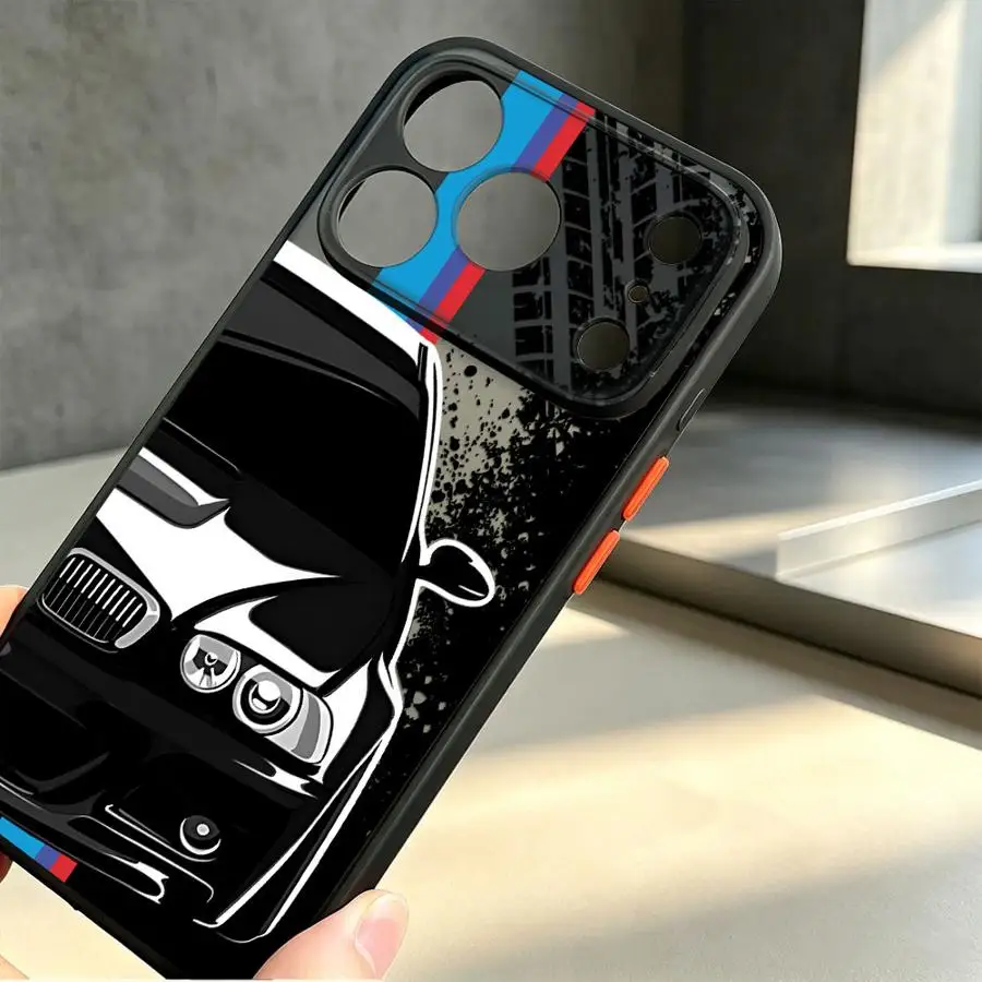 Coque pour iPhone 17 Pro Max 17e 13 Mini 15 7 8 SE XS XR 11 16 Plus Air 12 14 Funda Housse Arrière de Téléphone Sports B Power Car M Logo
