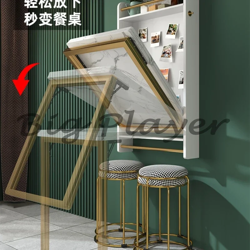 

Wall-Mounted Folding Dining Table Retractable Dining Table Does Not Occupy Space Wall-Mounted Invisible Desk