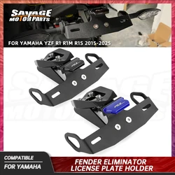 For Yamaha YZF R1 License Plate Holder YZF-R1M YZF-R1S 2015-2025 Motorcycle Accessories Rear Tail Bracket Fender Eliminator