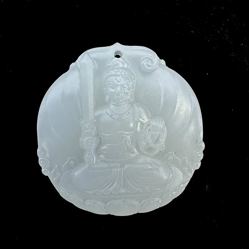 Wholesale Jade Guanyin Pendant Natural Afghan Jade Buddha Pendant