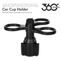 3 in 1 Beverage Support Holder Car Cup Mount Holder Insert Cup Holder Rotating Expander Adapter Car Water Bottle Bracket