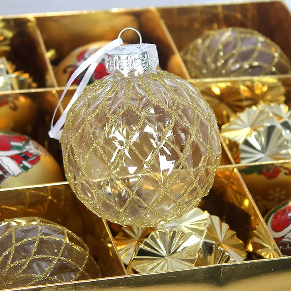 ABS Christmas Tree Decor Ornament Decoration Set Sparkling Balls For Home Ornaments With Bright