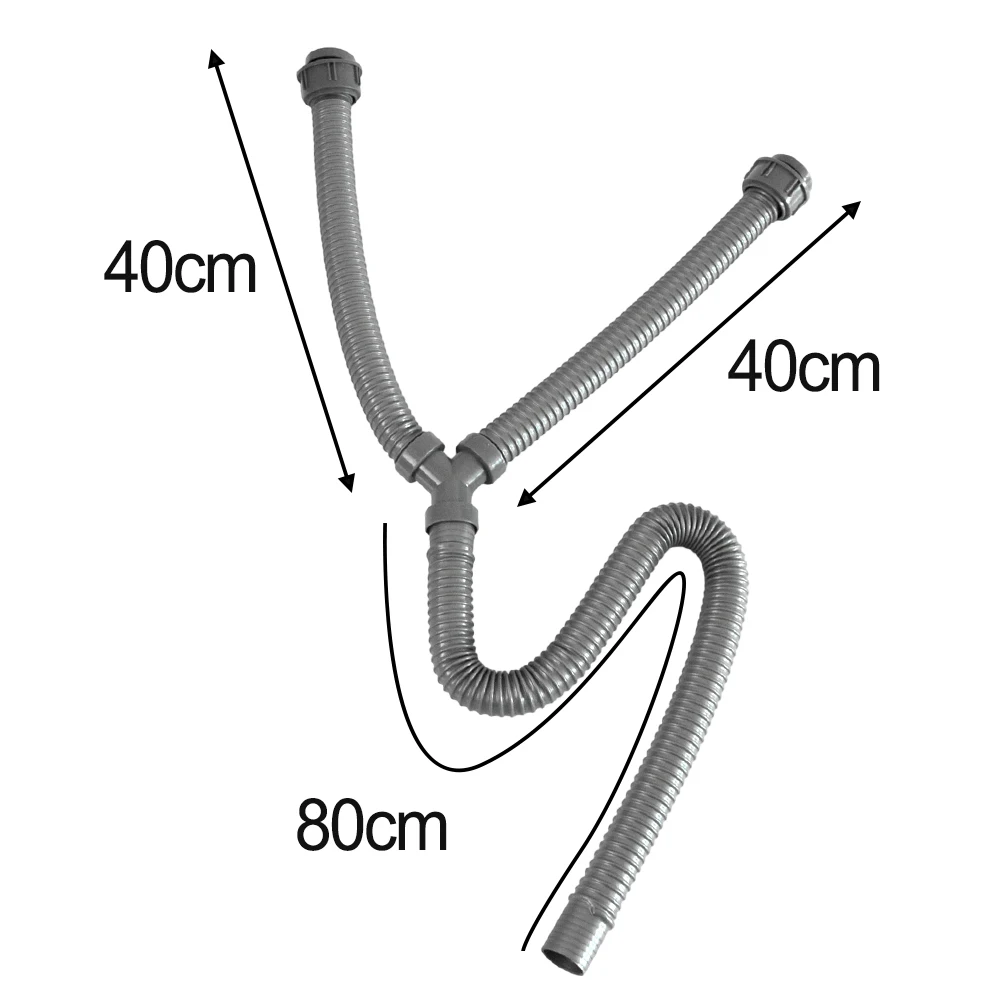 

Cleanable Drainage System Connector Expandable Hose RV Y Pipe PVC Construction Double Expandable Adjustable Length