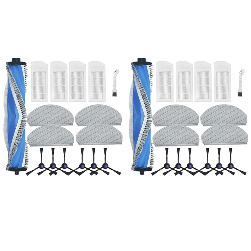 ABNL 2 juegos para Ecovacs Deebot N20 Plus, N20, N20 Pro Plus Robot aspirador Cepillo Lateral principal filtro Hepa paño de mopa