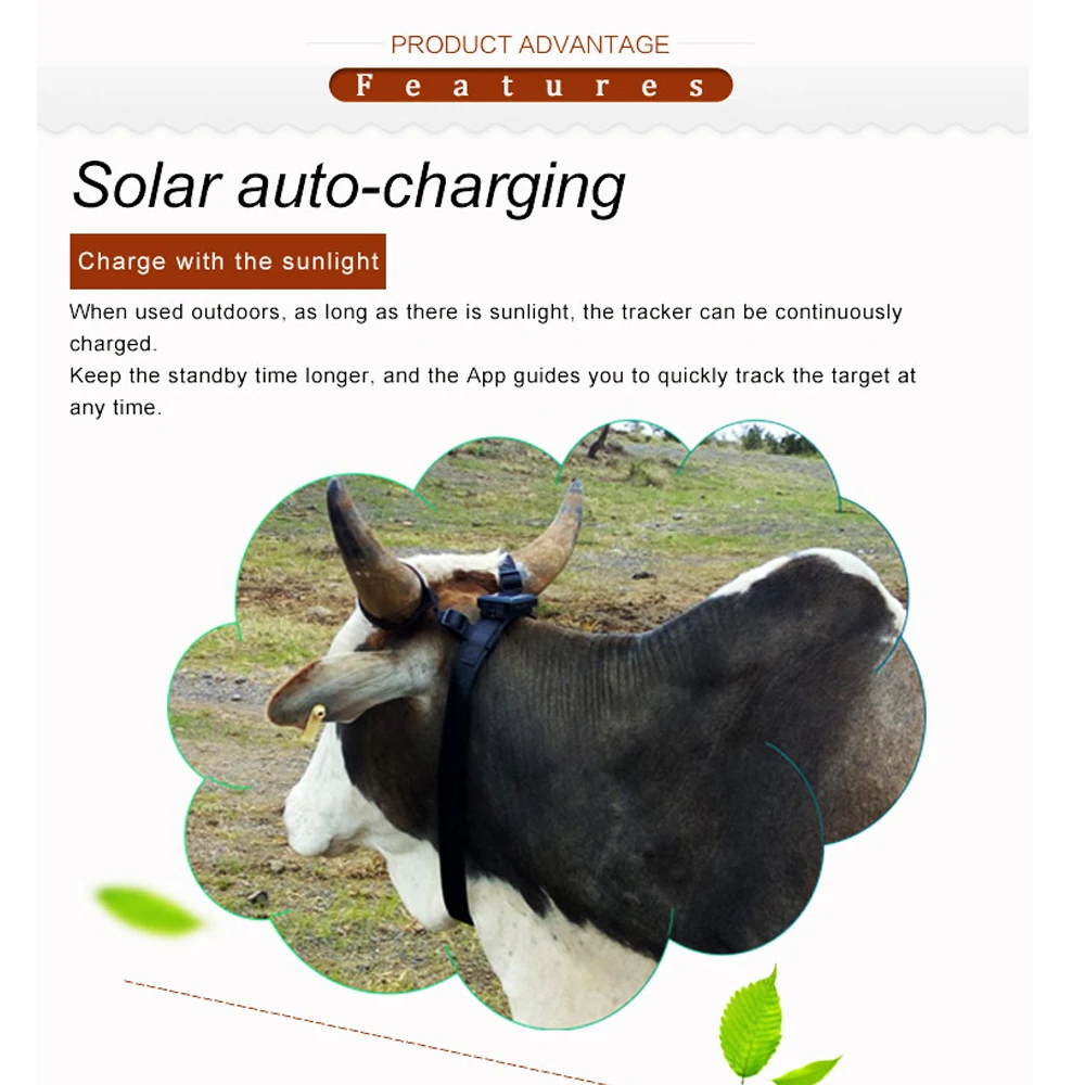 Solar GPS Tracker IP67 Watterproof 2G 4G  WIFI Cattle Cow Sheep Horse Camel Pets Tracking Device Person pet smart gps locator