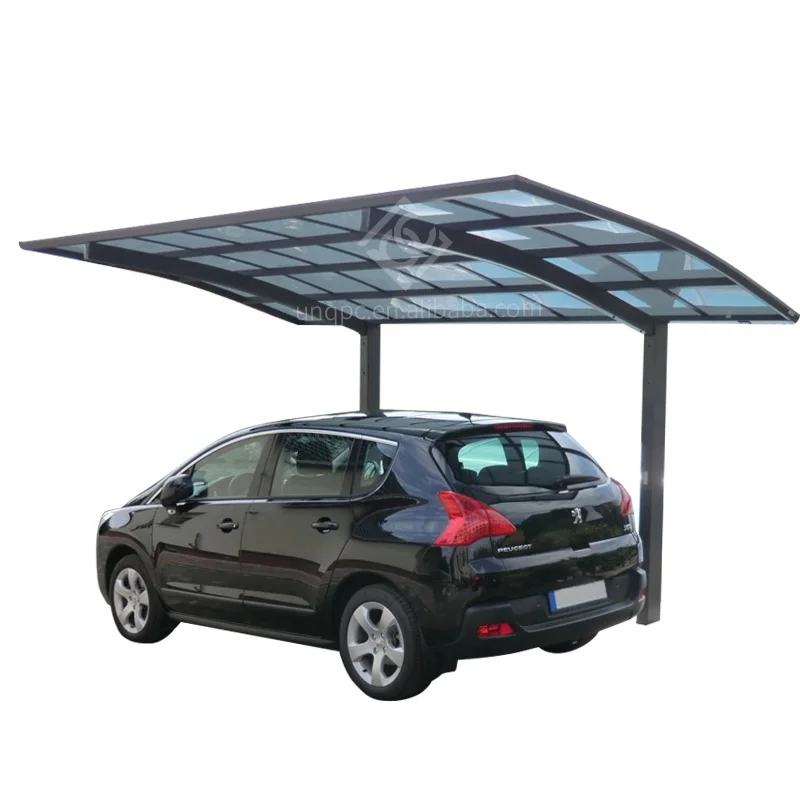 

Manufacture Factory Price With High Snow and Rain Load Cheap Aluminum Frame Cantilever Carport Garage Polycarbonate Sheet Roof