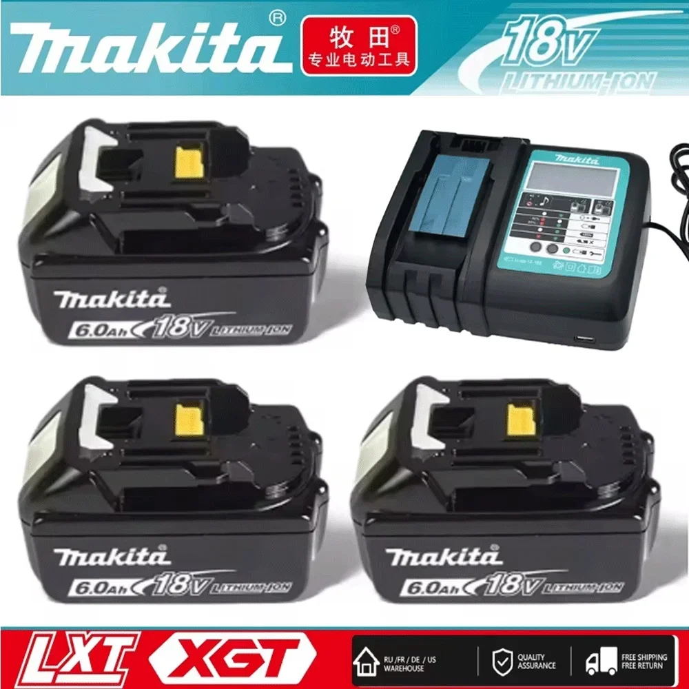 

NEW Genuine Makita 18V Battery 6Ah BL1850B Li-ion Replacement Battery BL1850 BL1860B BL1860 BL1840B BL1830B BL1830 LXT-400 RU