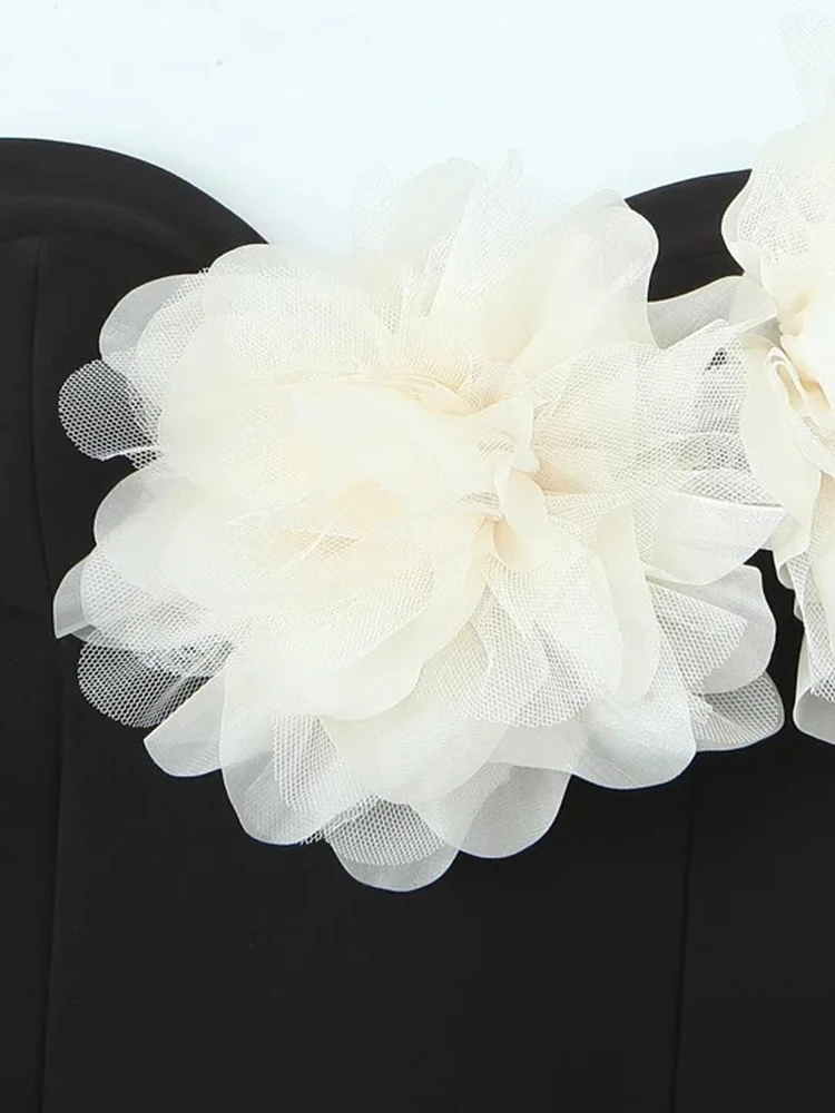 Mini abito a fiori di nuova moda da donna Abiti senza maniche senza schienale alla moda autunnale femminile