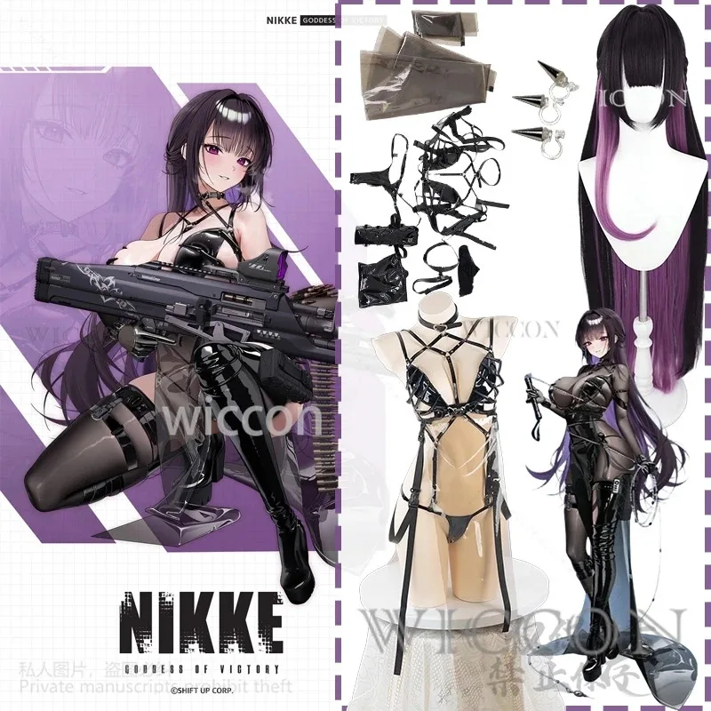 Mihara Anime Game NIKKE The Goddess Of Victory Cosplay Costume Lingerie Set Corset And Thong Thigh Socks Wigs Customized S4HK8LG