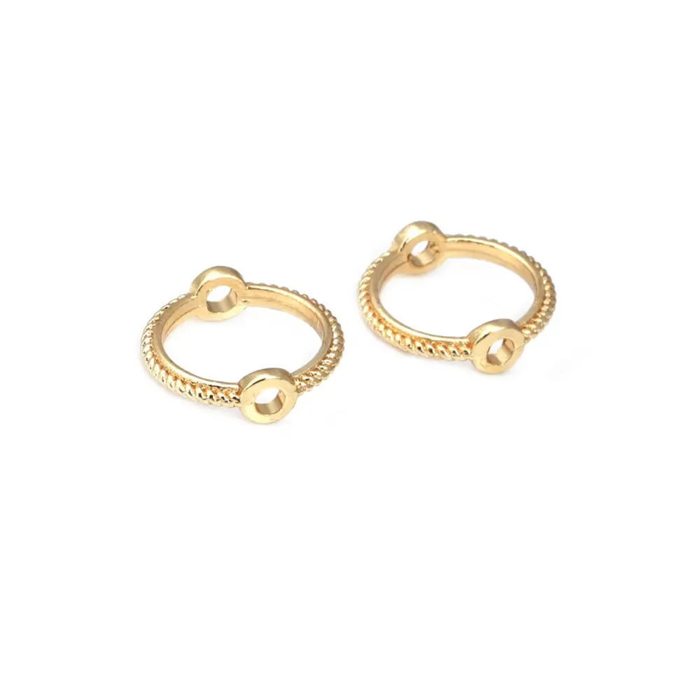 8.8MM 10.6MM 12.6MM 15MM Matte Gold Color Brass Round Circle Connect Ring Jewelry Making Supplies Earrings Findings Accessories