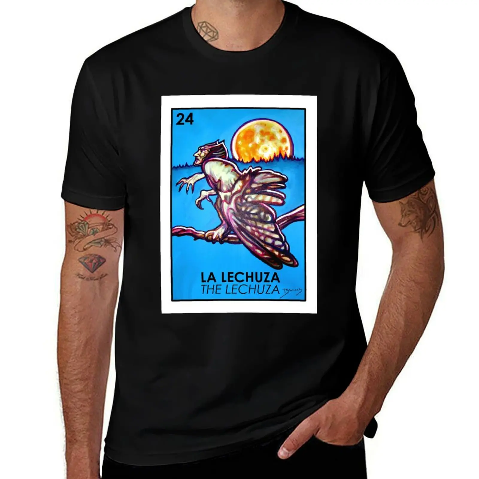 funny Lechuza man shirt cotton cotton T-Shirt quality graphic La mens - high t Loteria The Lechuza T-Shirt shirts t t shirts