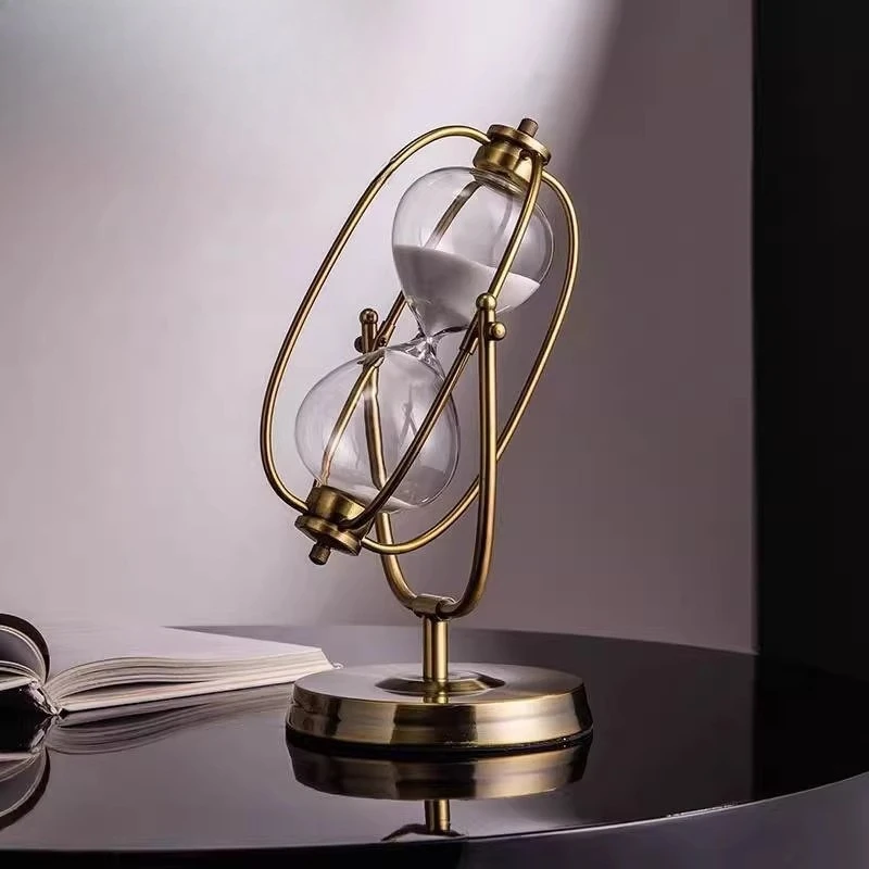 Light luxury high-end hourglass living room office desktop decoration