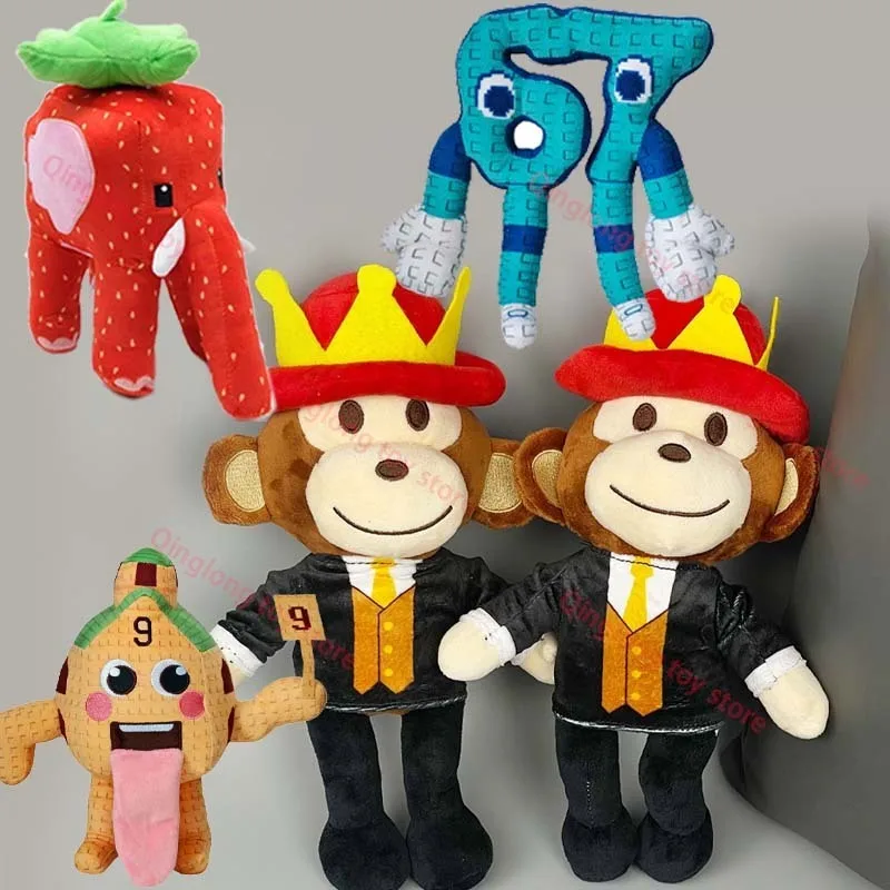 

In Stock Steal A Brainrot Strawberry Elephant Plush Cartoon Sammy Jandel Plushie Cute Stuffed Doll Room Decor Toy Christmas Gift