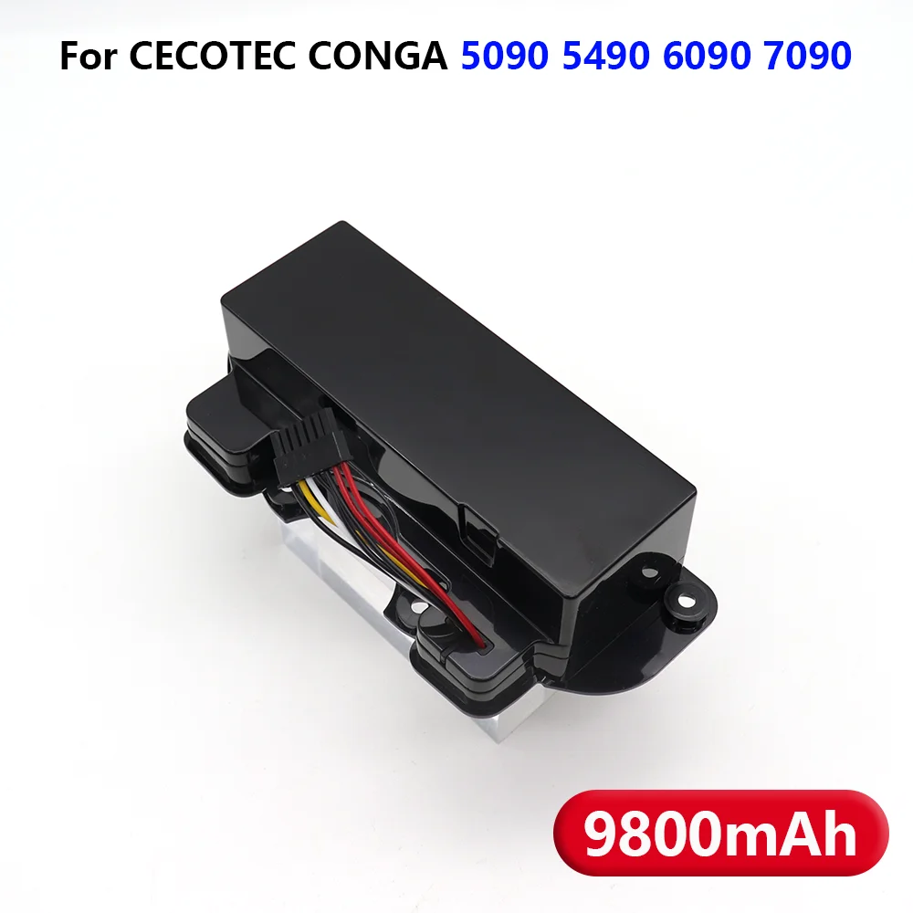 

Upgrade 12800mAh Battery For Cecotec Conga 5090 5490 6090 7090 Vacuum Cleaner Robot 14.4V 14.8V Replacement Parts Long Lasting