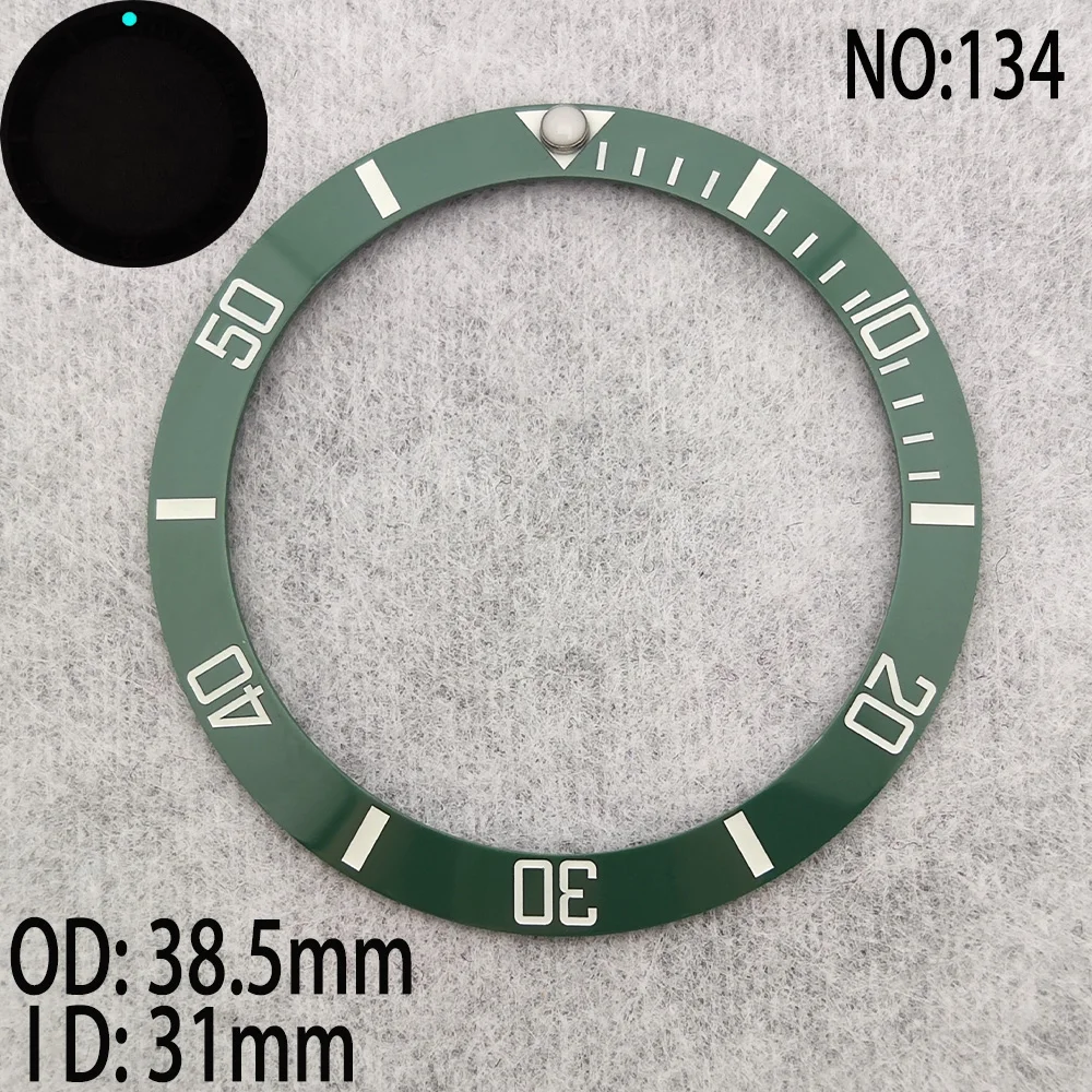 New 38.5mm*31mm Ceramic Bezel GMT Diving Watch For 41mm Men Watch Case Watches Replace Accessories Watch Face Watch Bezel Insert