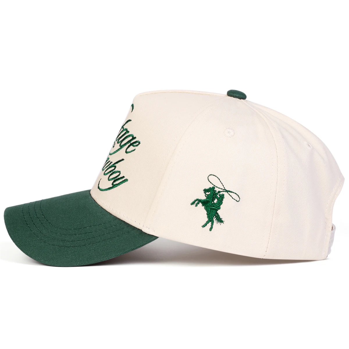 Unisex VINTAGE COWBOY XCVI Baseballkappen mit Stickerei, Frühling und Herbst, für den Außenbereich, verstellbare Freizeithüte, Sonnenschutzhut, Sportkappe – Detail 4