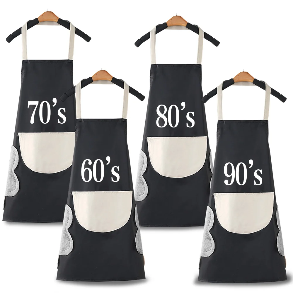 

Kitchen Apron Women Household Cleaning Waterproof Pinafore Cooking Baking Adult BIb Fashion Years Pattern Cafes Studios Uniform